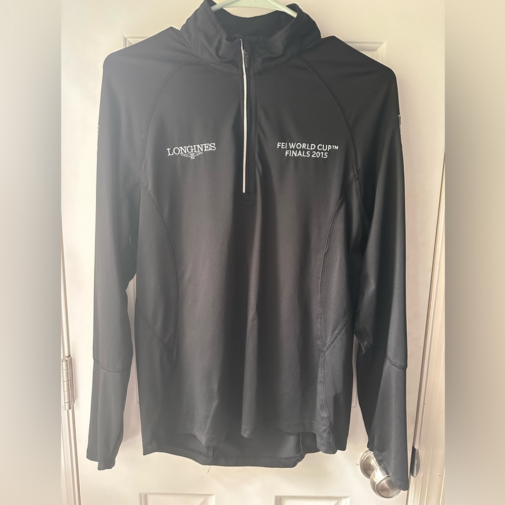 FEI Longines Black Long Sleeve Riding Top Size Small